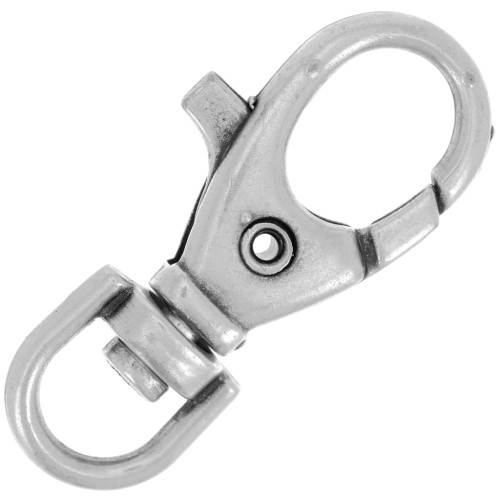 Portachiavi a moschettone mm. 37 argentato brunito x1