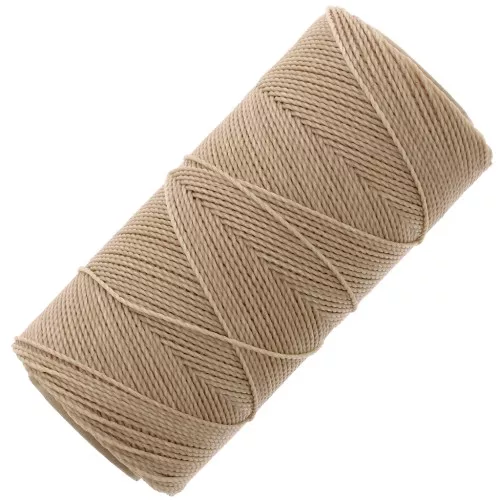 Bobina di filo cerato Linhasita per micro macramè 1 mm - Tan (382) x168m