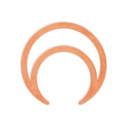 Distanziatore mezza-luna o corno 18mm dorato rosa x1|raw }}