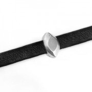 Passante slider navetta per laccetto 5 mm Placcatura argento antico x1