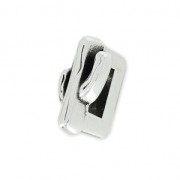 Passante slider cactus per laccetto 5 mm Placcatura argento antico x1