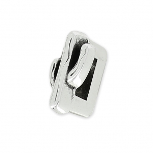 Passante slider cactus per laccetto 5 mm Placcatura argento antico x1