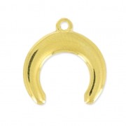 Ciondolo mezza-luna/corno 15.5 mm Dorato con oro fino x1|raw }}