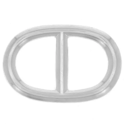 Distanziatore anello ovale in metallo mm.30x20 Plaqué Argent x1