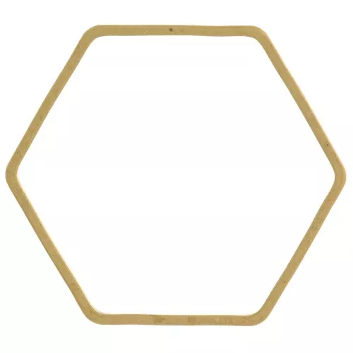 Anello di montaggio e tessitura esagono 25x28 mm in ottone grezzo x1