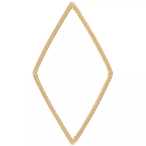 Anello di montaggio e tessitura losanga 13x23 mm in ottone grezzo x1