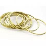 Anello di montaggio e tessitura rotondo e lavorato 30 mm in ottone grezzo x1