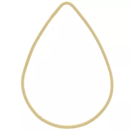 Anello di montaggio e tessitura goccia e 32x22 mm in ottone grezzo