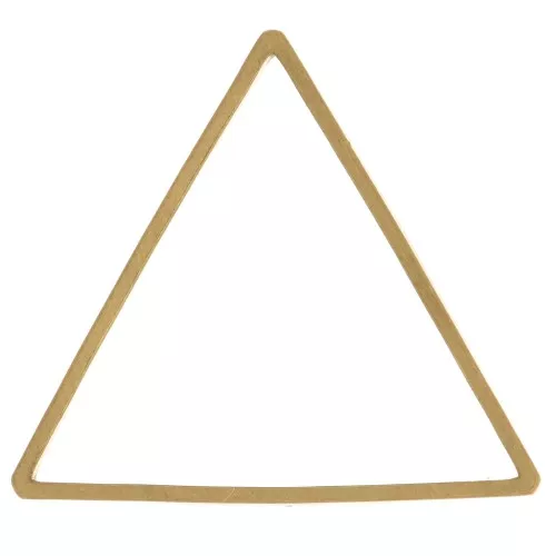 Anello di montaggio e tessitura triangolo 21x24 mm in ottone grezzo x1