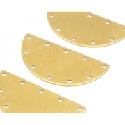 Anello di montaggio e tessitura multi-filo mezza luna 40x20 mm ottone grezzo