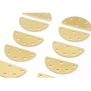 Anello di montaggio e tessitura multi-filo mezza luna 20x10 mm ottone grezzo