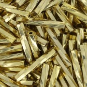 Bugles Twist Miyuki 12 mm TW2012-0193 - 24kt Gold Light Plated x5g|raw }}