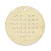 Pendente rotondo/cuore in legno naturale da personalizzare 45 mm per punto a croce
