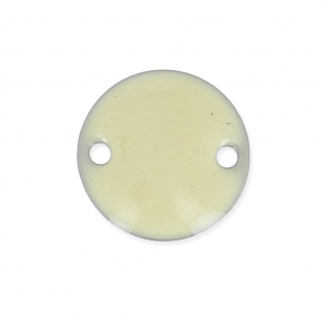 Distanziatori rotondi in metallo 2 fori resina epossidica mm. 10 Crema x5