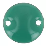 Distanziatori rotondi in metallo 2 fori resina epossidica mm. 10 Blu Zircone x5