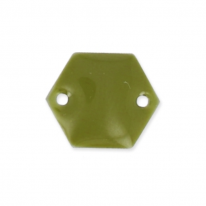 Distanziatori esagonali in metallo 2 fori resina epossidica 11.5 mm Kaki x8