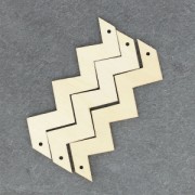 Distanziatore chevron 2 fori in legno grezzo da personalizzare 77x21mm