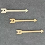 Pendente freccia in legno grezzo da personalizzare 60 mm per creazioni DIY