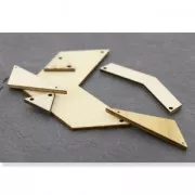 Pendente freccia in legno grezzo da personalizzare 60 mm per creazioni DIY