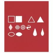 12 punzoni quadrati/triangoli/cerchi/losanga/gocce