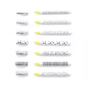Kit di 8 penne a sfera design I SPY DIY motivi geometrici neri