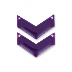Distanziatori di metallo chevron 2 fori resina eposs. 29 mm Violet x2