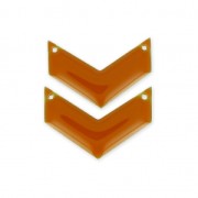 Distanziatori di metallochevron 2 fori resina eposs. 29 mm Terracotta x2|raw }}