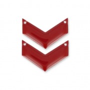 Distanziatori in metallo a 2 fori in resina epossidica 29 mm - Rosso scuro x2|raw }}