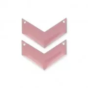 Distanziatori di metallochevron 2 fori resina eposs. 29 mm Rosa x2