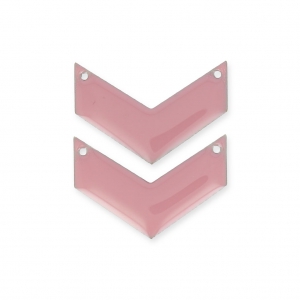 Distanziatori di metallochevron 2 fori resina eposs. 29 mm Rosa x2