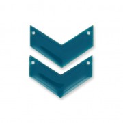 Distanziatori di metallochevron 2 fori resina eposs. 29 mm Petrolio x2