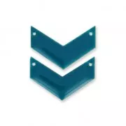 Distanziatori di metallochevron 2 fori resina eposs. 29 mm Petrolio x2