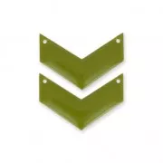 Distanziatori di metallochevron 2 fori resina eposs. 29 mm Oliva x2