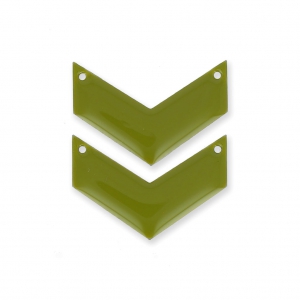 Distanziatori di metallochevron 2 fori resina eposs. 29 mm Oliva x2