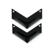 Distanziatori di metallochevron 2 fori resina eposs. 29 mm Nero x2