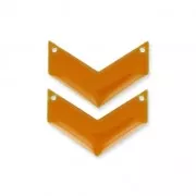 Distanziatori di metallochevron 2 fori resina eposs. 29 mm Senape x2