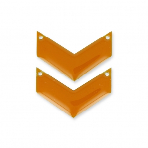 Distanziatori di metallochevron 2 fori resina eposs. 29 mm Senape x2