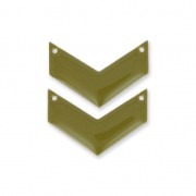 Distanziatori di metallochevron 2 fori resina eposs. 29 mm Kaki x2