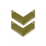Distanziatori di metallochevron 2 fori resina eposs. 29 mm Kaki x2