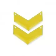 Distanziatori di metallochevron 2 fori resina eposs. 29 mm Giallo x2