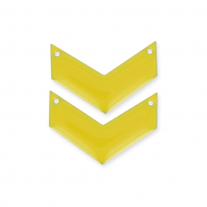 Distanziatori di metallochevron 2 fori resina eposs. 29 mm Giallo x2