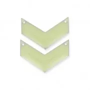 Distanziatori di metallochevron 2 fori resina eposs. 29 mm Crema x2