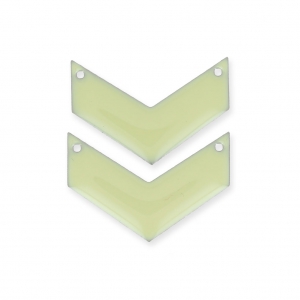Distanziatori di metallochevron 2 fori resina eposs. 29 mm Crema x2