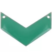 Distanziatori di metallochevron 2 fori resina eposs. 29 mm verde smeraldo x2