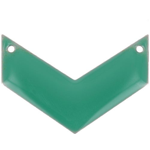 Distanziatori di metallochevron 2 fori resina eposs. 29 mm verde smeraldo x2