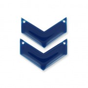 Distanziatori di metallochevron 2 fori resina eposs. 29 mm Blu Notte x2