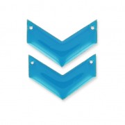 Distanziatori di metallochevron 2 fori resina eposs. 29 mm Blu x2|raw }}