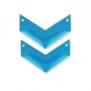 Distanziatori di metallochevron 2 fori resina eposs. 29 mm Blu x2
