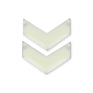 Distanziatori di metallochevron 2 fori resina eposs. 29 mm Bianco x2