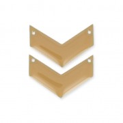 Distanziatori di metallochevron 2 fori resina eposs. 29 mm Beige x2|raw }}